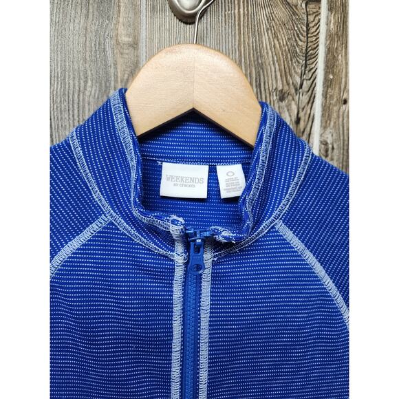 Weekends By Chicos Jacket Womens Small 0 Full Zip Athleisure Travel 3/4 Sleeve - Picture 2 of 13